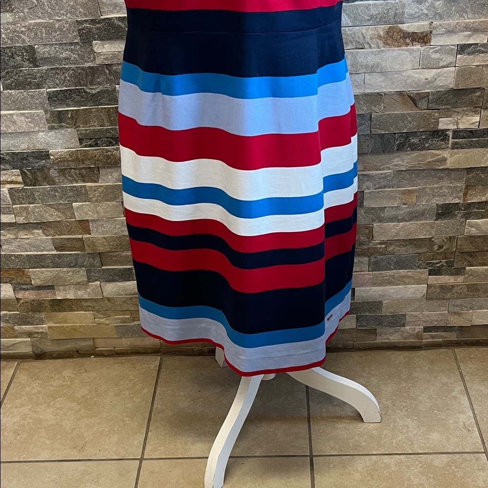 Tommy Hilfiger Red, White & Blue Striped Sleeveless Dress - Picture 3 of 14